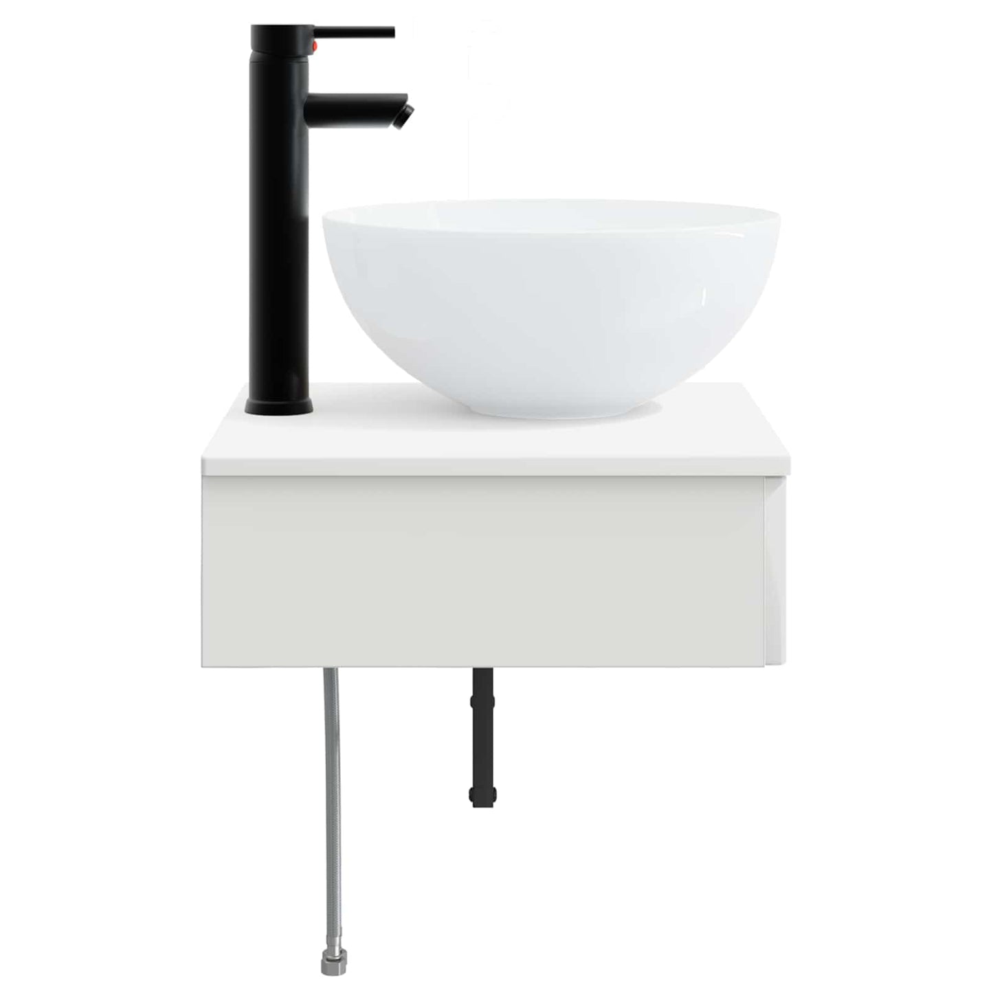 vidaXL Wall-Mounted Wash Basin High Gloss White 40 x 41 x 40.5 cm