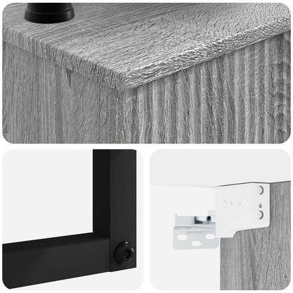 vidaXL Wall-Mounted Wash Basin Grey Sonoma 40 x 41 x 40.5 cm