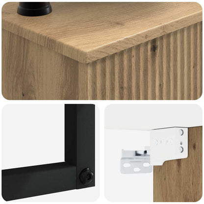 vidaXL Wall-Mounted Wash Basin Artisan Oak 40 x 41 x 40.5 cm