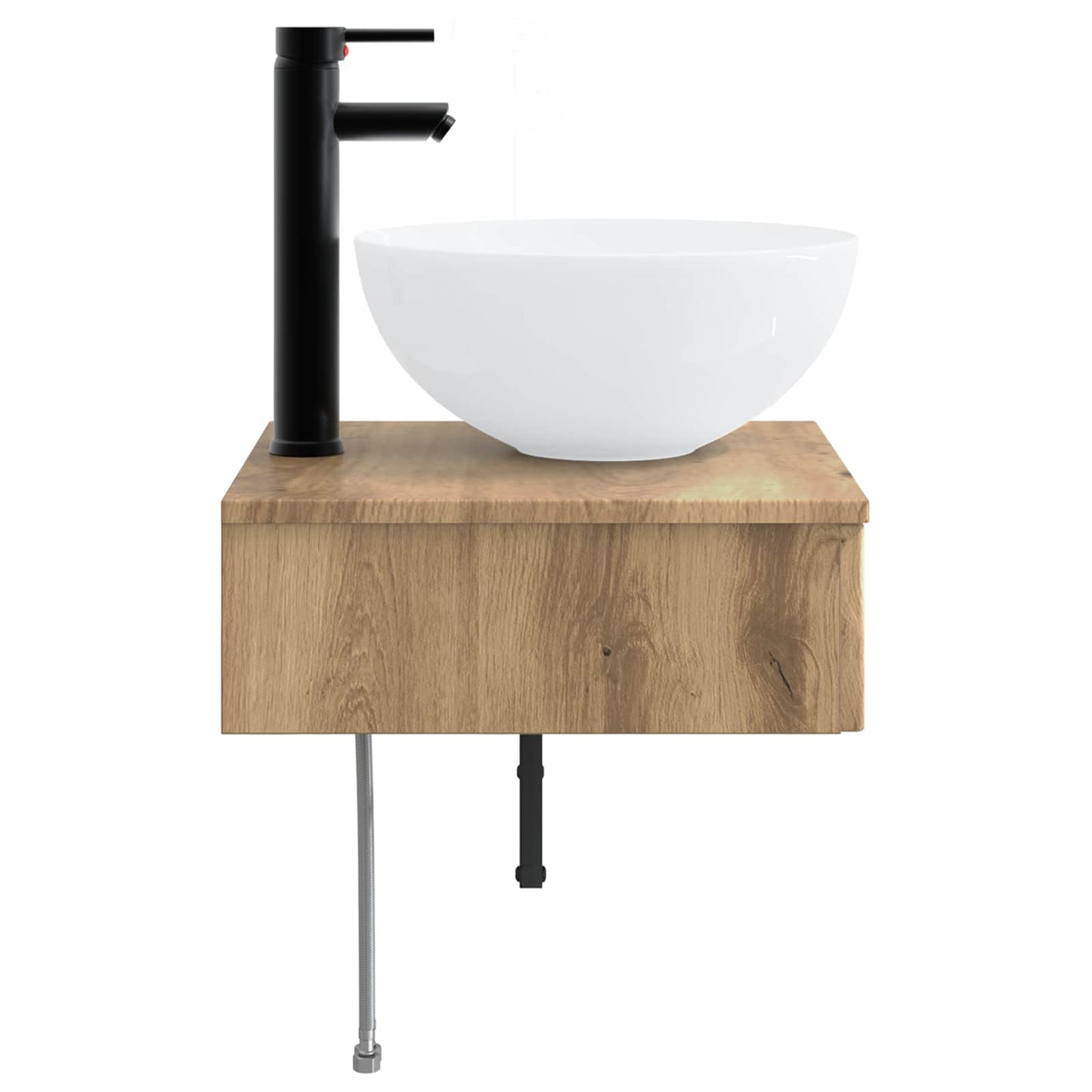 vidaXL Wall-Mounted Wash Basin Artisan Oak 40 x 41 x 40.5 cm
