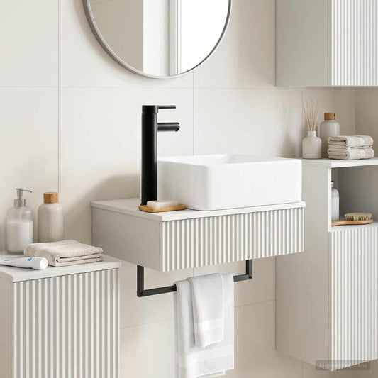 vidaXL Wall-Mounted Wash Basin White 50 x 41 x 39 cm Engineered Wood