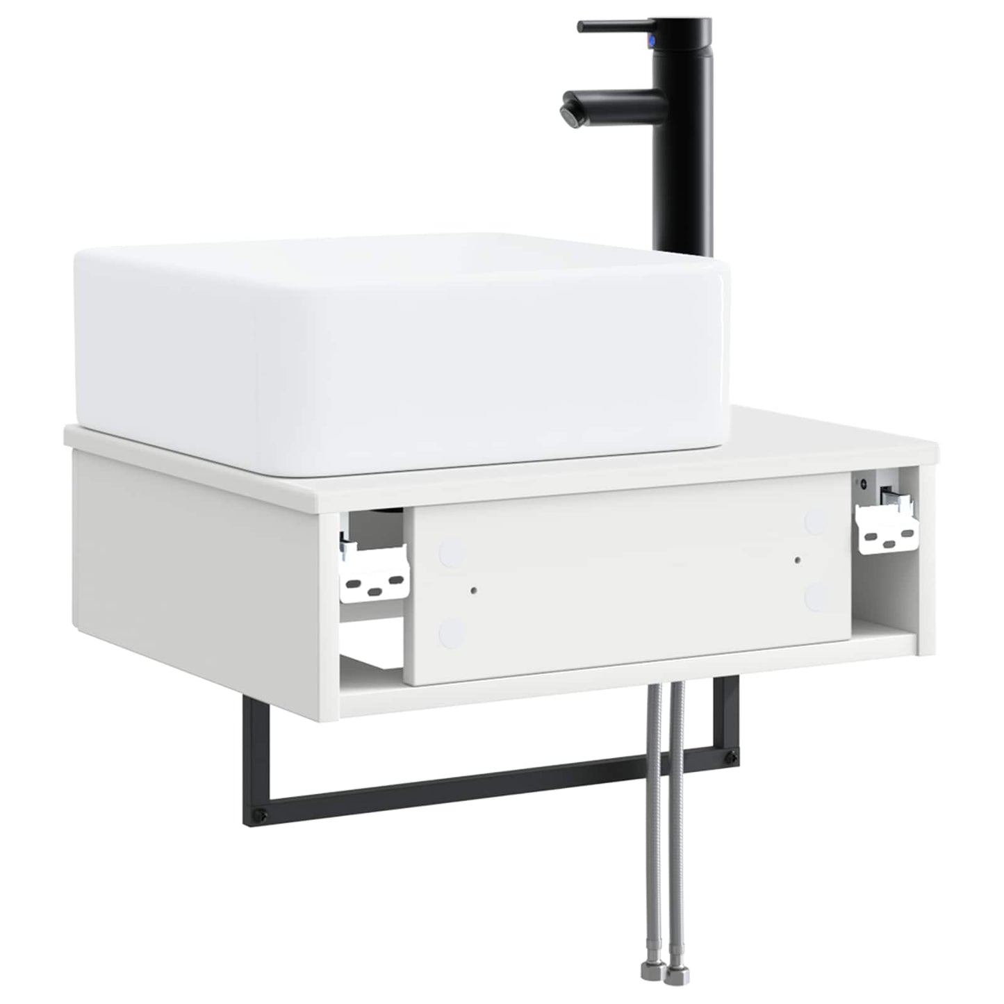 vidaXL Wall-Mounted Wash Basin White 50 x 41 x 39 cm Engineered Wood