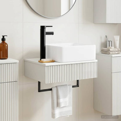 vidaXL Wall-Mounted Wash Basin High Gloss White 50 x 41 x 39 cm