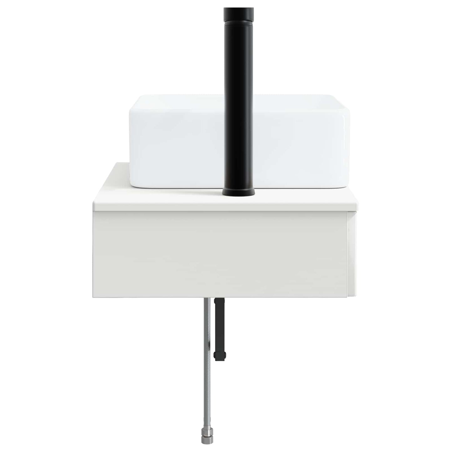 vidaXL Wall-Mounted Wash Basin High Gloss White 50 x 41 x 39 cm