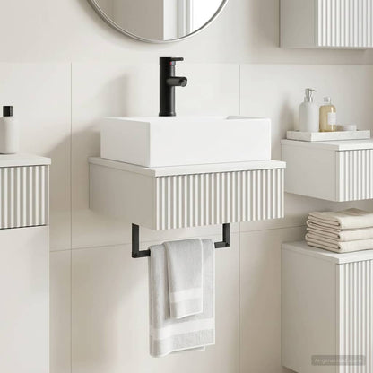 vidaXL Wall-Mounted Wash Basin White 40 x 41 x 39 cm Engineered Wood