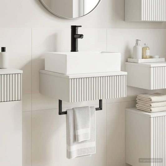 vidaXL Wall-Mounted Wash Basin White 40 x 41 x 39 cm Engineered Wood