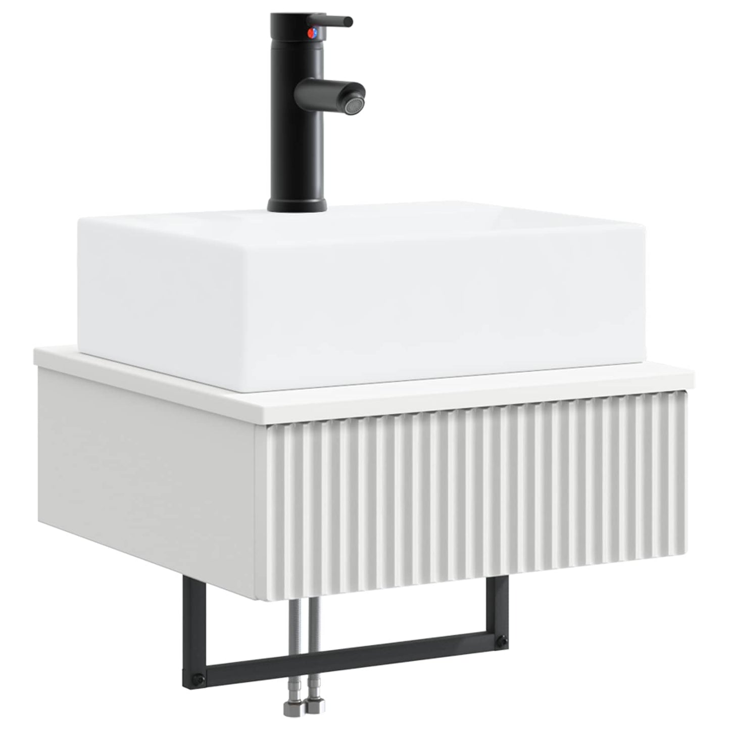 vidaXL Wall-Mounted Wash Basin White 40 x 41 x 39 cm Engineered Wood