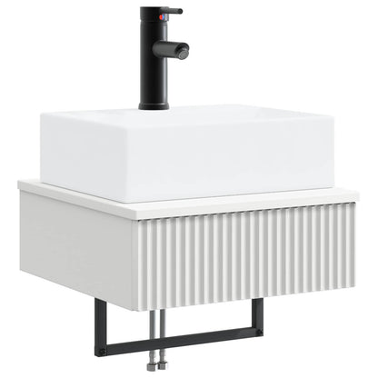 vidaXL Wall-Mounted Wash Basin White 40 x 41 x 39 cm Engineered Wood