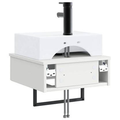 vidaXL Wall-Mounted Wash Basin White 40 x 41 x 39 cm Engineered Wood