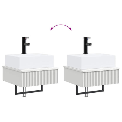 vidaXL Wall-Mounted Wash Basin White 40 x 41 x 39 cm Engineered Wood
