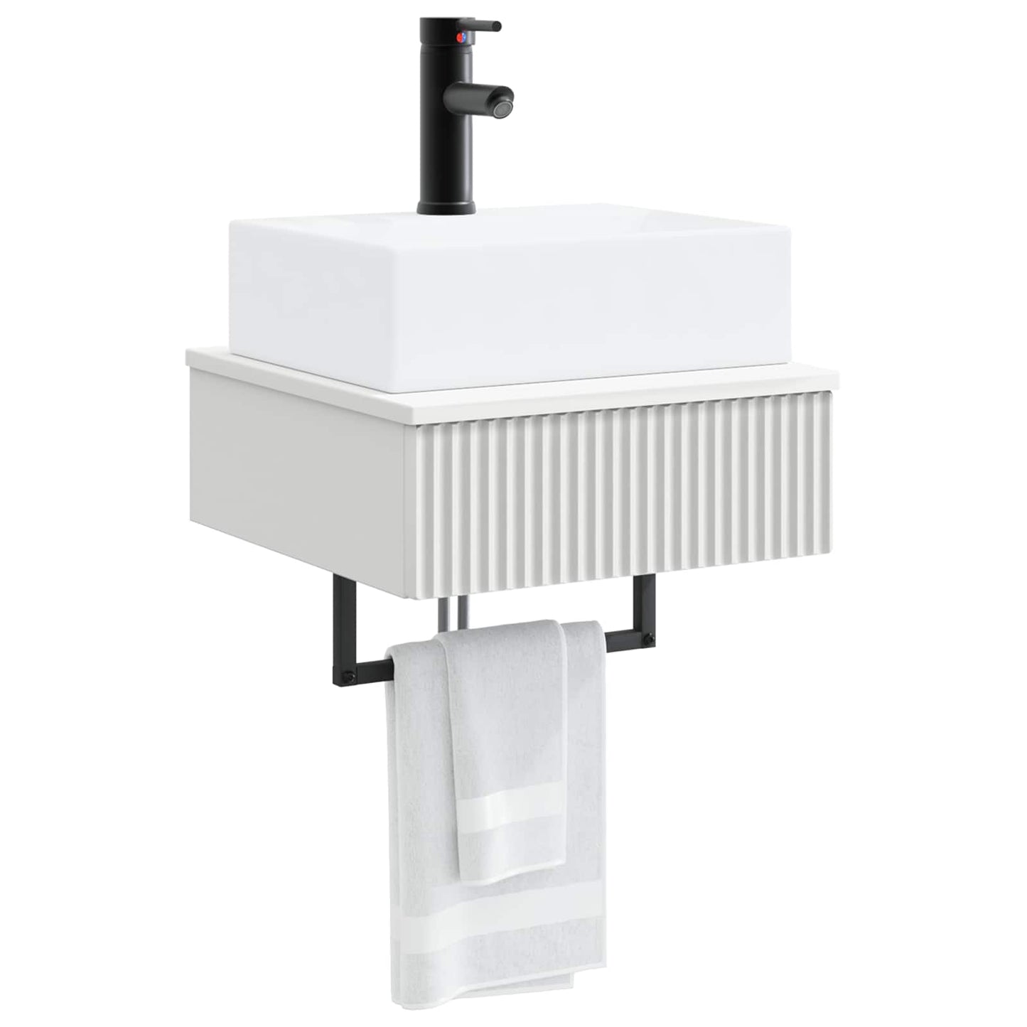 vidaXL Wall-Mounted Wash Basin White 40 x 41 x 39 cm Engineered Wood