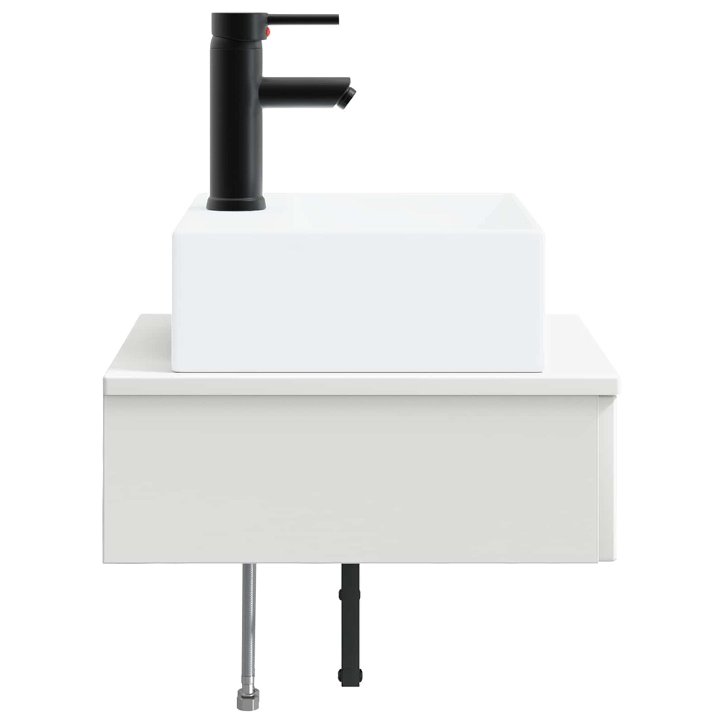 vidaXL Wall-Mounted Wash Basin White 40 x 41 x 39 cm Engineered Wood