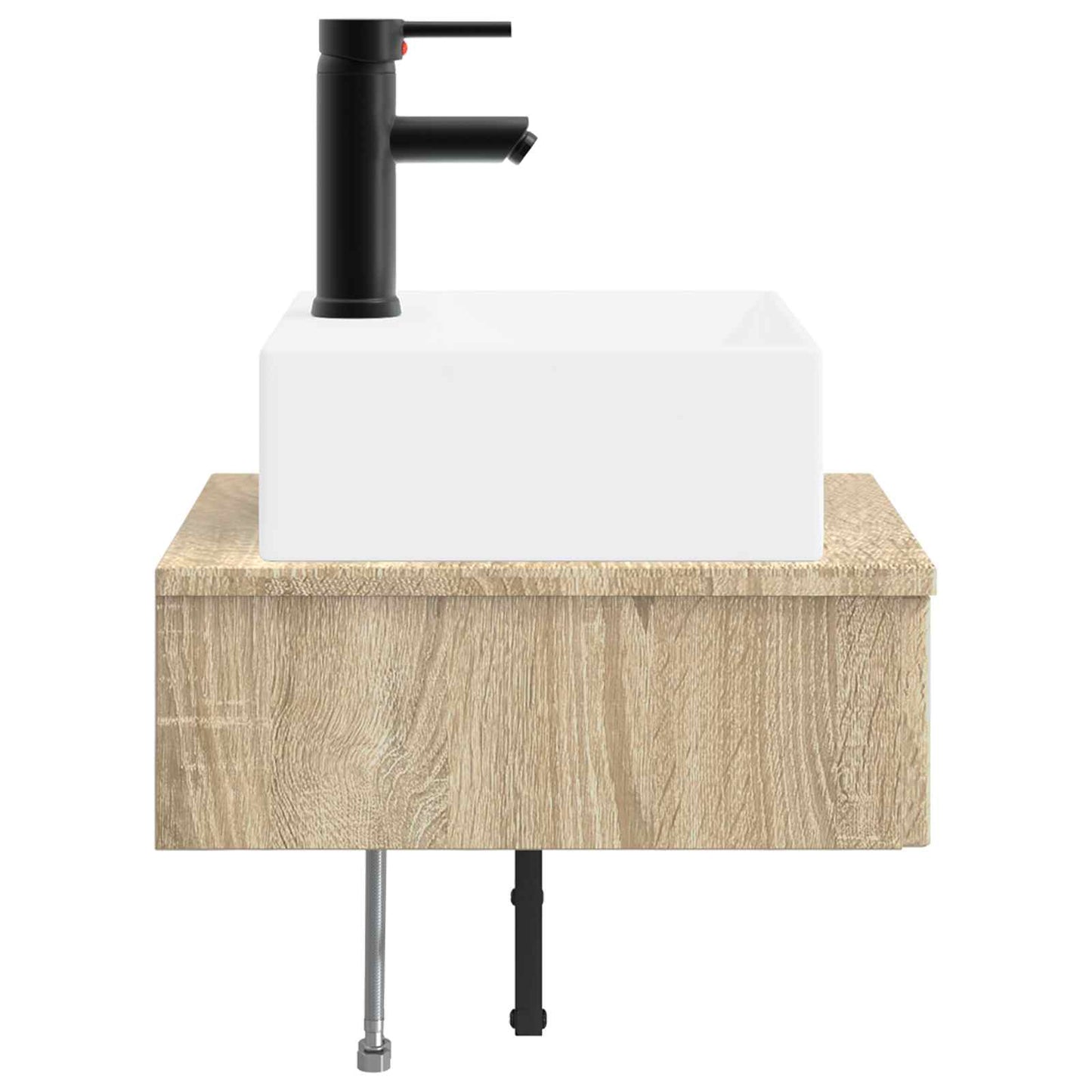 vidaXL Wall-Mounted Wash Basin Sonoma Oak 40 x 41 x 39 cm