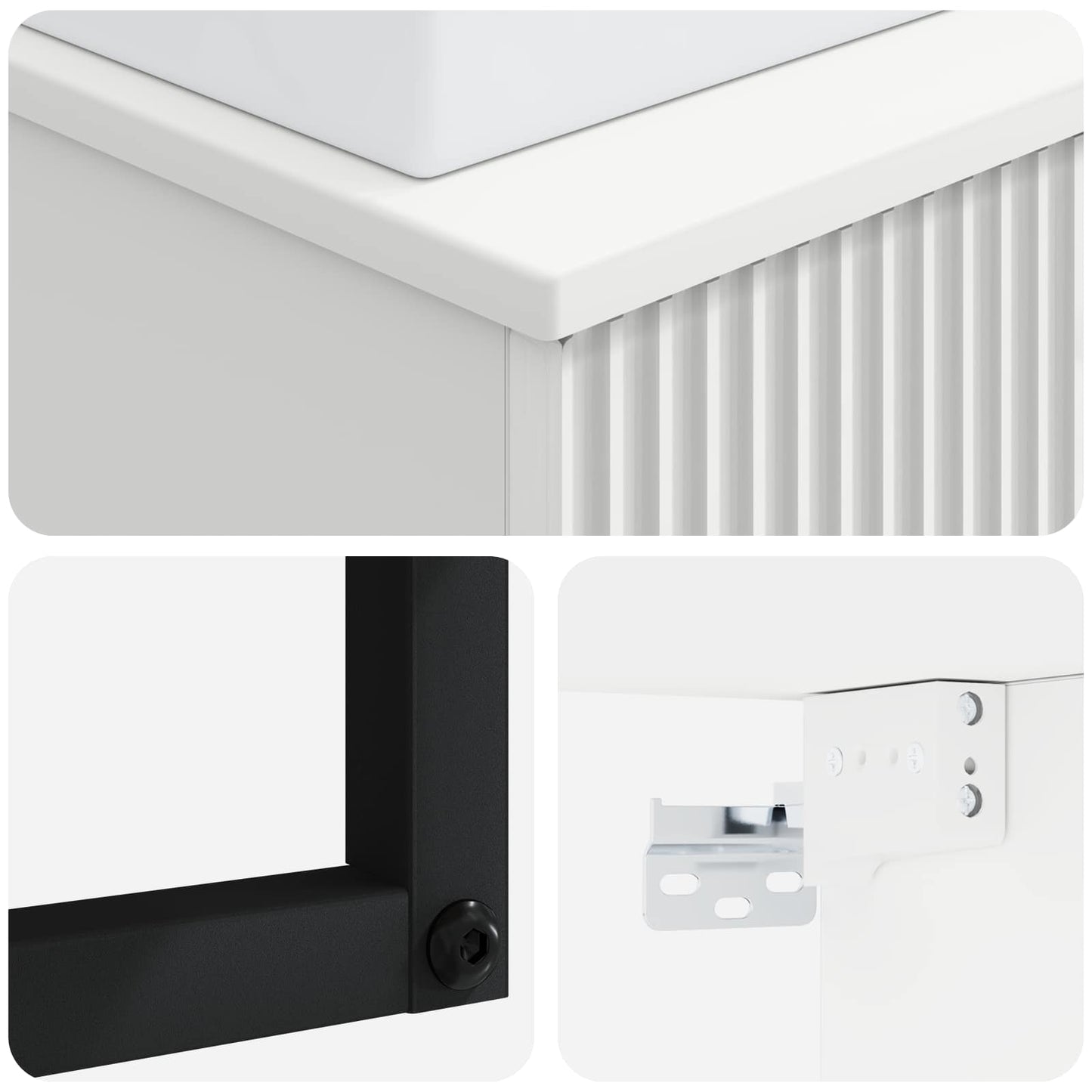 vidaXL Wall-Mounted Wash Basin High Gloss White 40 x 41 x 39 cm