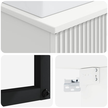 vidaXL Wall-Mounted Wash Basin High Gloss White 40 x 41 x 39 cm