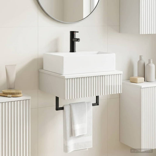 vidaXL Wall-Mounted Wash Basin High Gloss White 40 x 41 x 39 cm