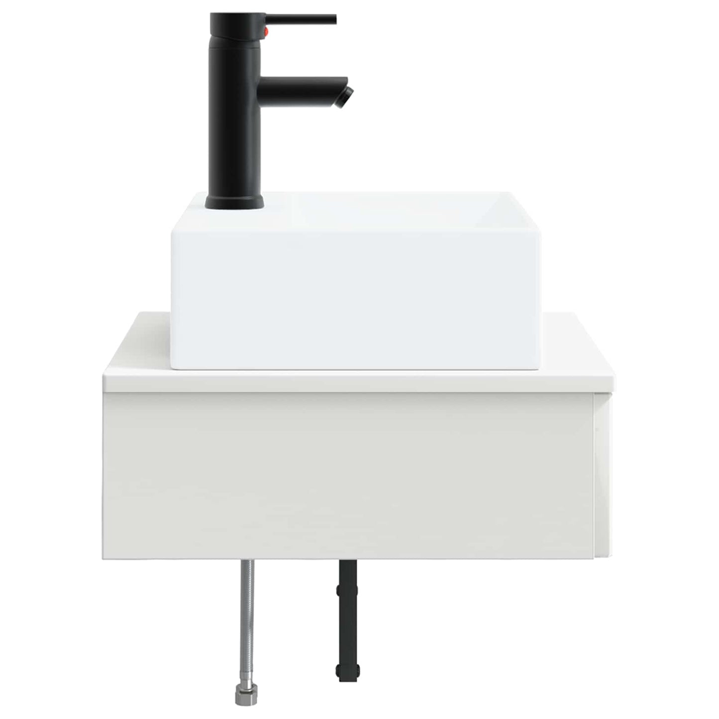 vidaXL Wall-Mounted Wash Basin High Gloss White 40 x 41 x 39 cm