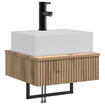 vidaXL Wall-Mounted Wash Basin Artisan Oak 40 x 41 x 39 cm