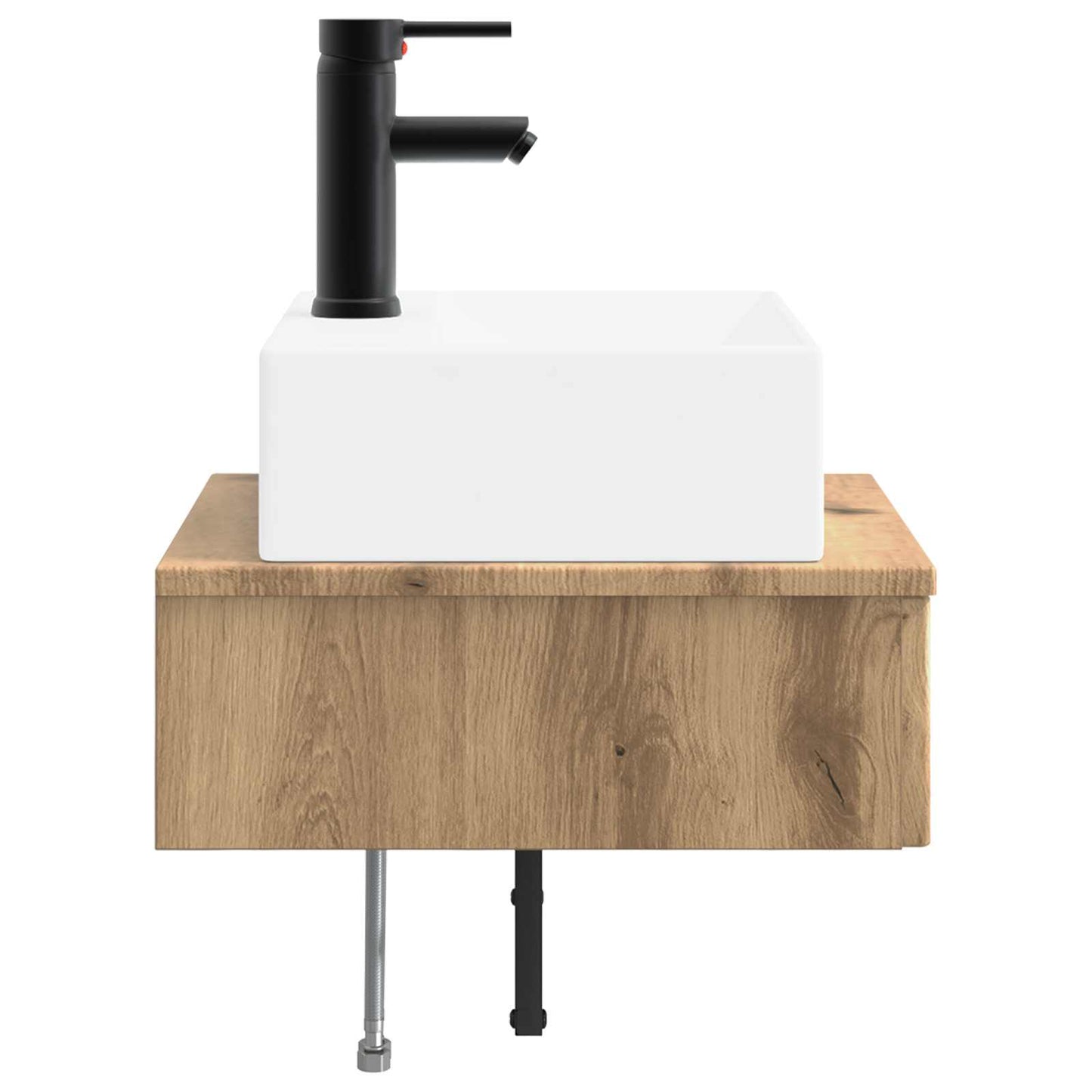 vidaXL Wall-Mounted Wash Basin Artisan Oak 40 x 41 x 39 cm