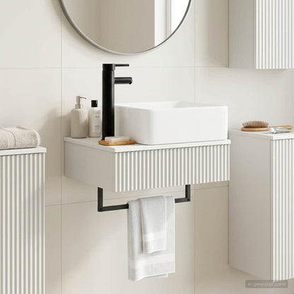 vidaXL Wall-Mounted Wash Basin White 53 x 35 x 39 cm Engineered Wood