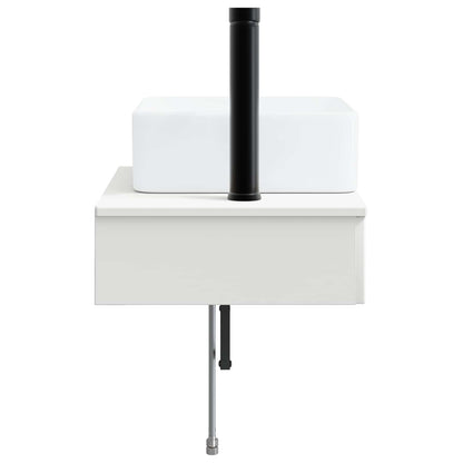 vidaXL Wall-Mounted Wash Basin White 53 x 35 x 39 cm Engineered Wood