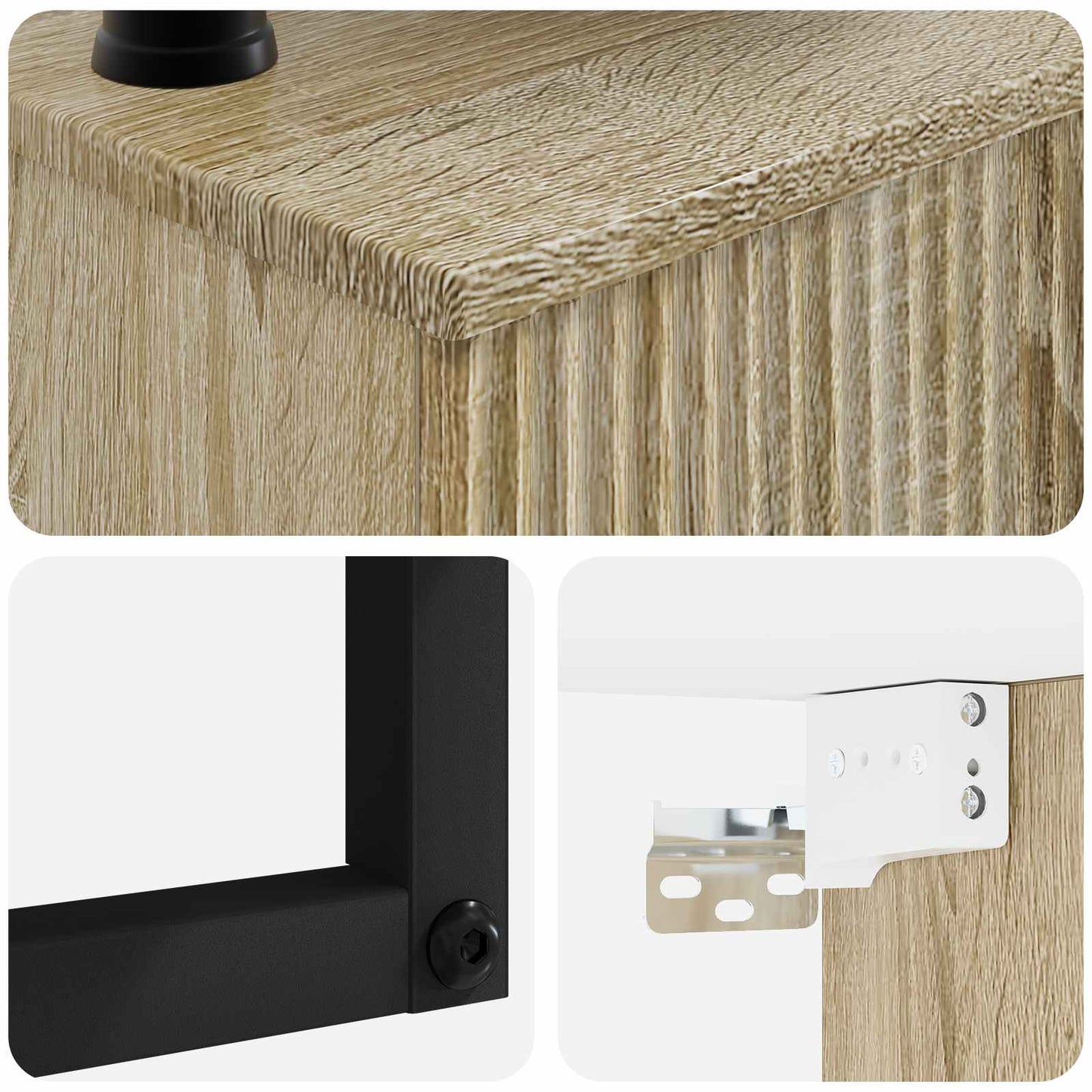 vidaXL Wall-Mounted Wash Basin Sonoma Oak 53 x 35 x 39 cm