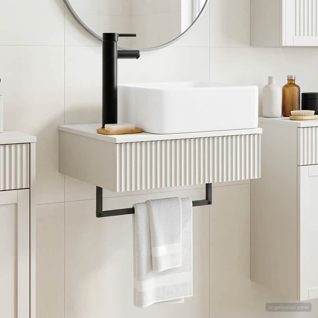 vidaXL Wall-Mounted Wash Basin High Gloss White 53 x 35 x 39 cm