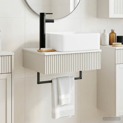 vidaXL Wall-Mounted Wash Basin High Gloss White 53 x 35 x 39 cm