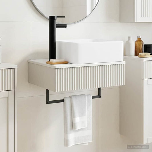 vidaXL Wall-Mounted Wash Basin High Gloss White 53 x 35 x 39 cm