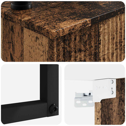 vidaXL Wall-Mounted Wash Basin Old Wood 53 x 35 x 39 cm