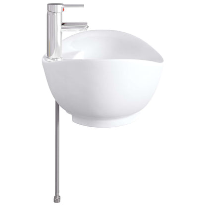 vidaXL Bathroom Wash Basin Chrome 59 x 35 x 21 cm Metal