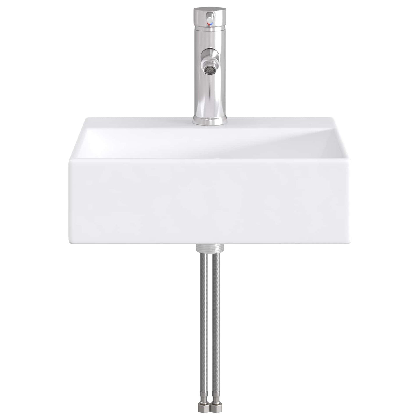 vidaXL Bathroom Wash Basin Chrome 39 x 30.5 x 12.5 cm Metal