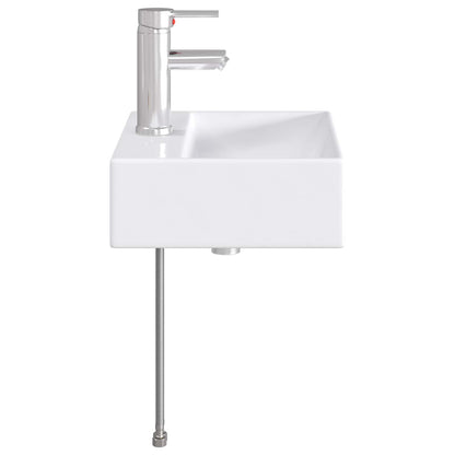 vidaXL Bathroom Wash Basin Chrome 39 x 30.5 x 12.5 cm Metal