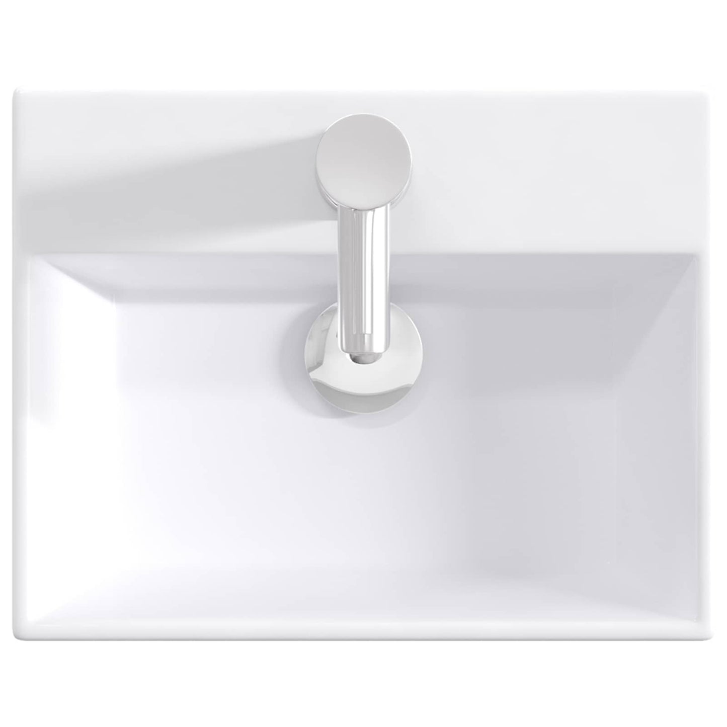 vidaXL Bathroom Wash Basin Chrome 39 x 30.5 x 12.5 cm Metal