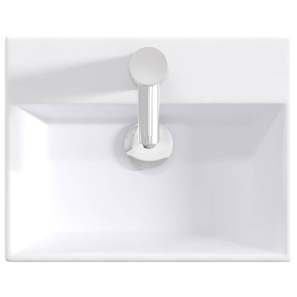 vidaXL Bathroom Wash Basin Chrome 39 x 30.5 x 12.5 cm Metal