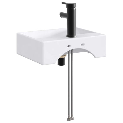 vidaXL Bathroom Wash Basin Matte Black 39 x 30.5 x 12.5 cm Metal