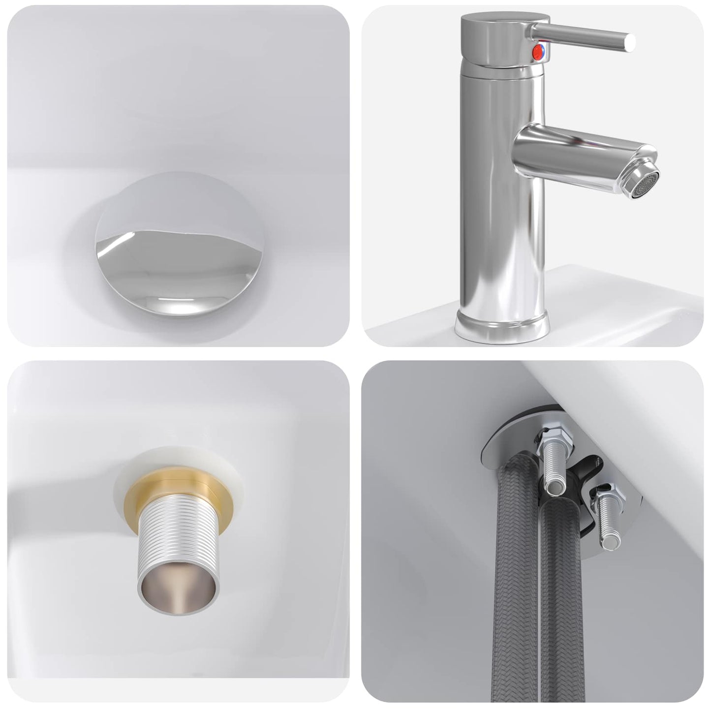 vidaXL Bathroom Wash Basin Chrome 45.5 x 25.5 x 13 cm Metal