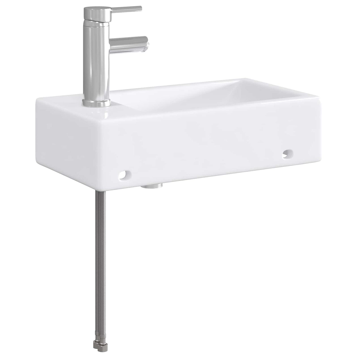 vidaXL Bathroom Wash Basin Chrome 45.5 x 25.5 x 13 cm Metal
