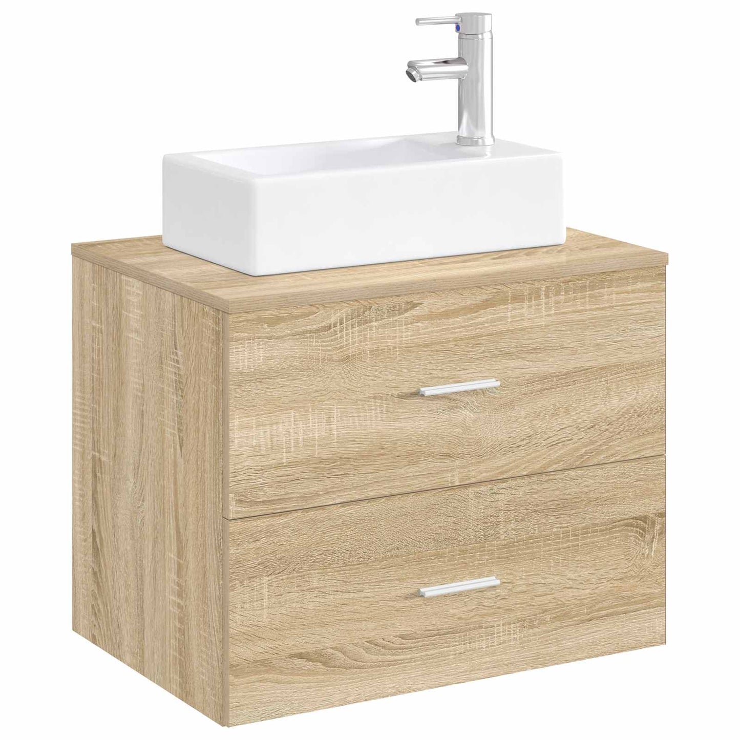 vidaXL Bathroom Wash Basin Chrome 45.5 x 25.5 x 13 cm Metal