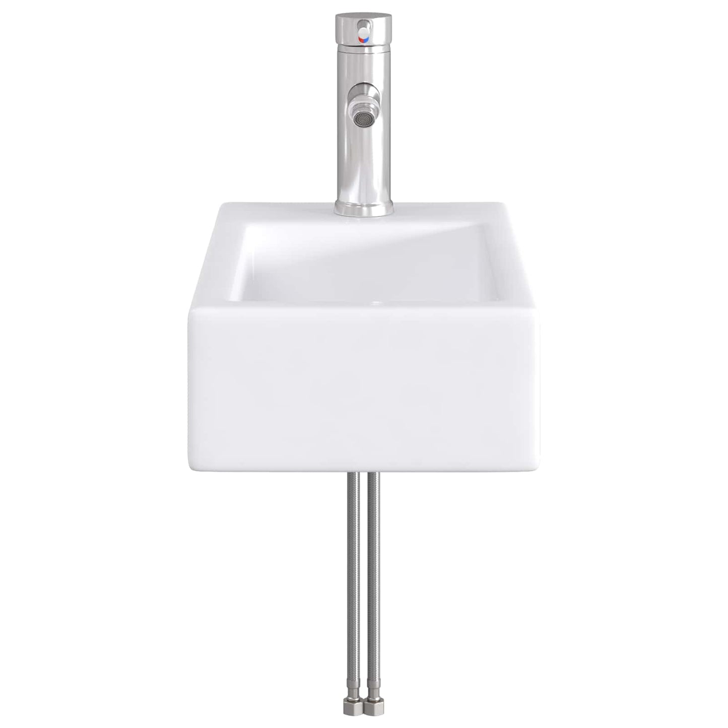 vidaXL Bathroom Wash Basin Chrome 45.5 x 25.5 x 13 cm Metal