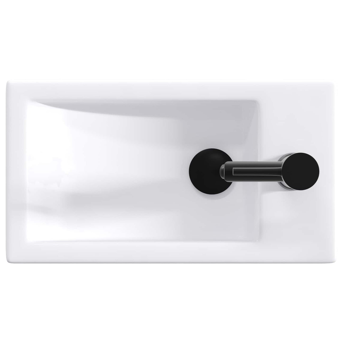 vidaXL Bathroom Wash Basin Matte Black 45.5 x 25.5 x 13 cm Metal