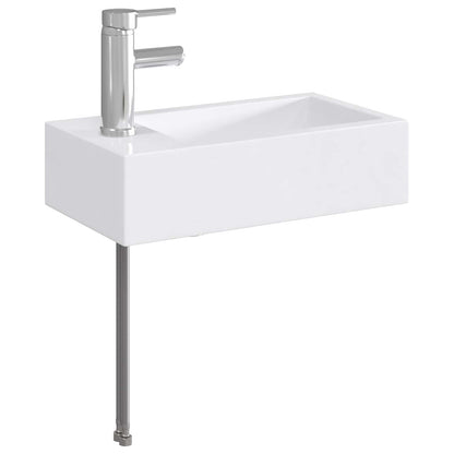 vidaXL Bathroom Wash Basin Chrome 45.5 x 25.5 x 13 cm Metal