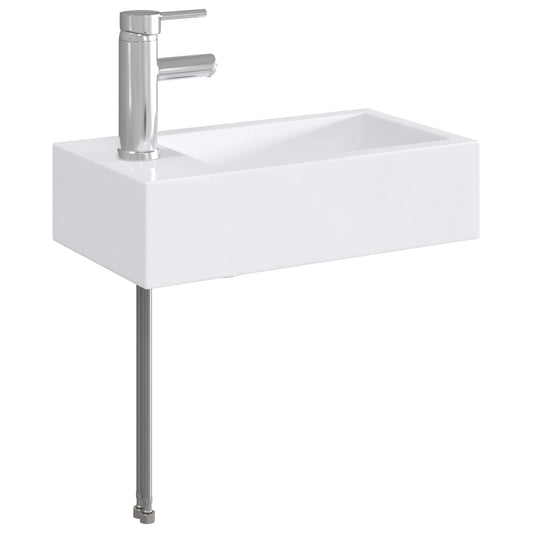 vidaXL Bathroom Wash Basin Chrome 45.5 x 25.5 x 13 cm Metal