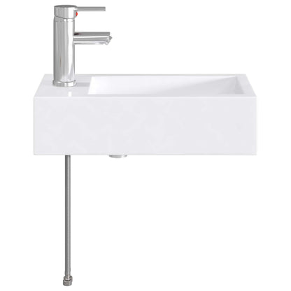 vidaXL Bathroom Wash Basin Chrome 45.5 x 25.5 x 13 cm Metal