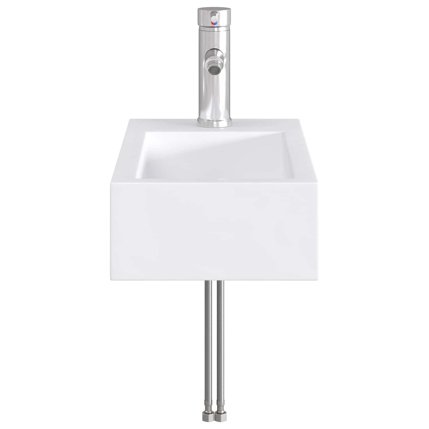 vidaXL Bathroom Wash Basin Chrome 45.5 x 25.5 x 13 cm Metal