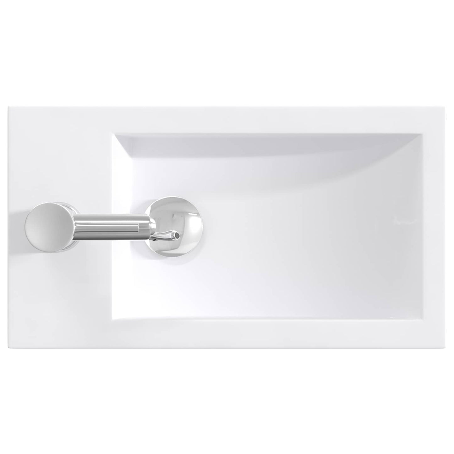 vidaXL Bathroom Wash Basin Chrome 45.5 x 25.5 x 13 cm Metal