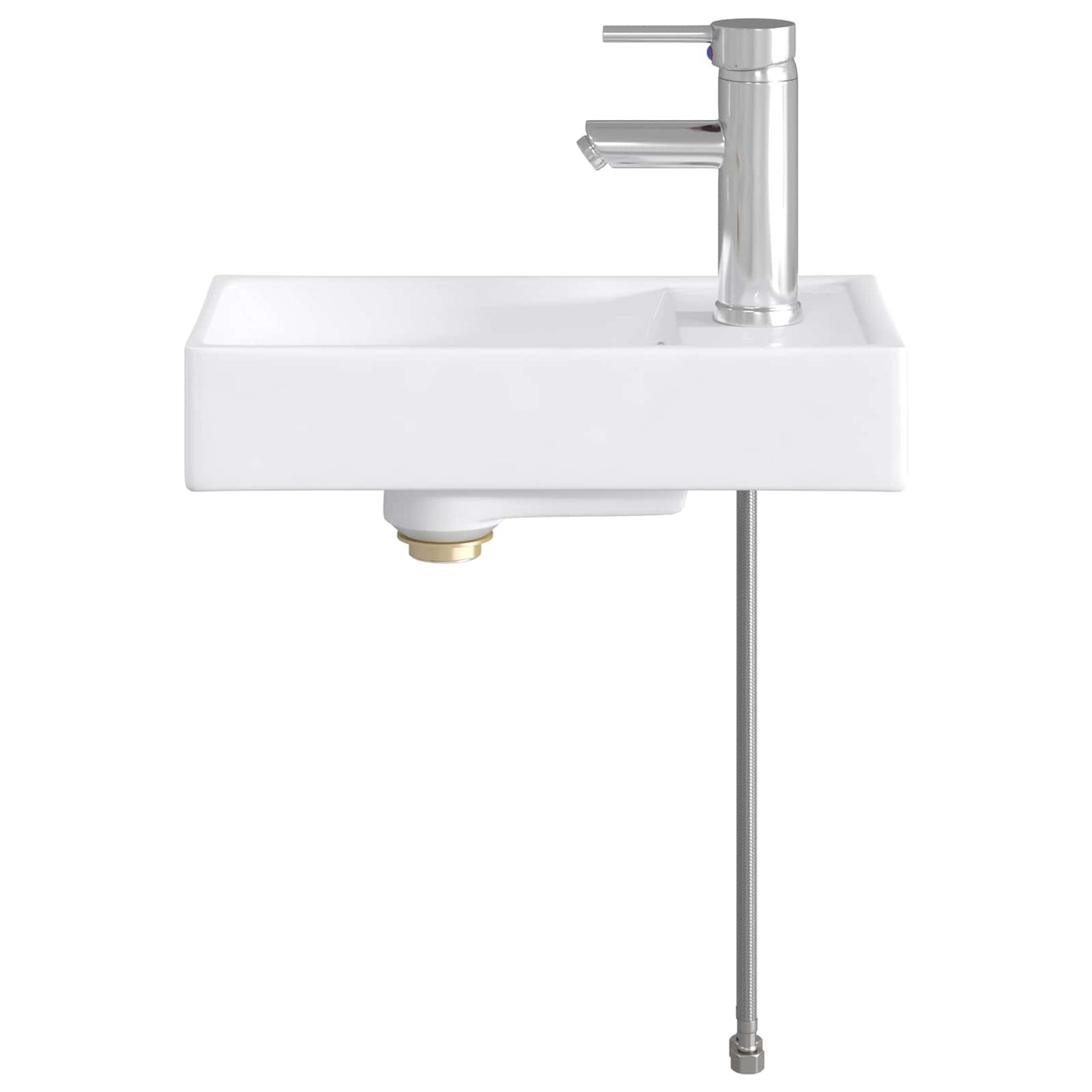 vidaXL Bathroom Wash Basin Chrome 40.5 x 22.5 x 11.5 cm Metal