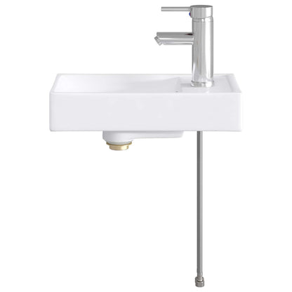 vidaXL Bathroom Wash Basin Chrome 40.5 x 22.5 x 11.5 cm Metal