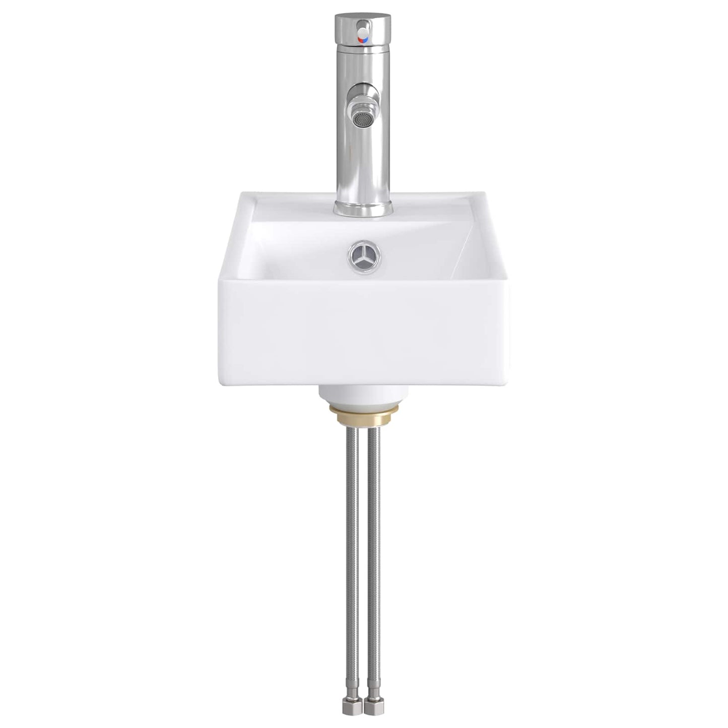 vidaXL Bathroom Wash Basin Chrome 40.5 x 22.5 x 11.5 cm Metal
