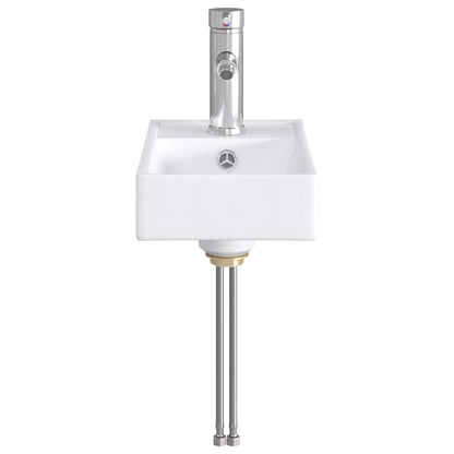 vidaXL Bathroom Wash Basin Chrome 40.5 x 22.5 x 11.5 cm Metal